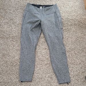 RBX Performance Grey Leggings With Zippered Bottom